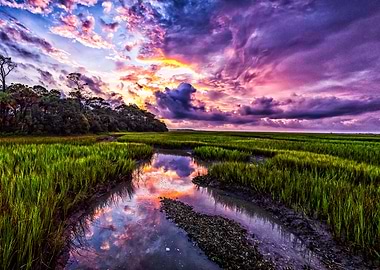 Botany Bay Marsh Sunset