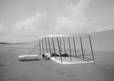 Wright glider landing