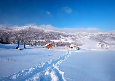 Winter mountain landscape