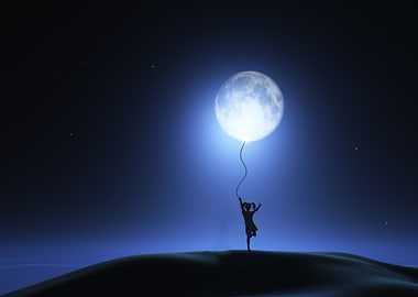 Girl With The Moon