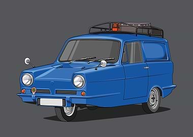 Reliant Regal blue poster