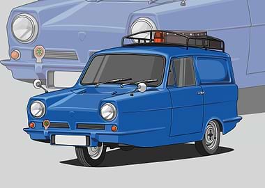 Reliant Regal blue poster