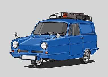 Reliant Regal blue poster