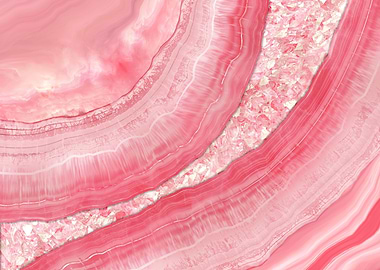 Rose Peach marble Geode