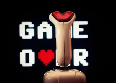 Joystick screen game over