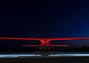 Single Seater Red Airplane