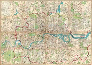 London City Street Map Old