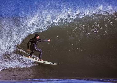 Surfing the tube Peru