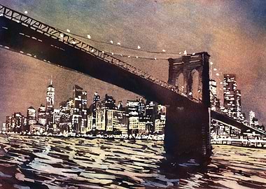 Brooklyn Bridge NYC artwor