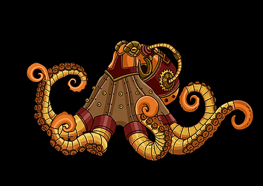 Steampunk Kraken Octopus