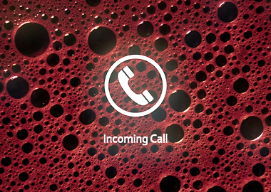 Incoming call glow bubbles