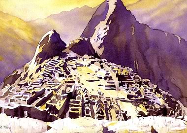 Machu Picchu art Peru