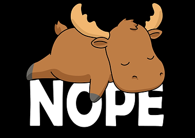 Moose Nope Gift Men Moose