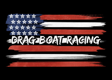 Rag Boat Racing Usa Flag