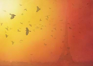 Eiffel Tower Sunset Paris