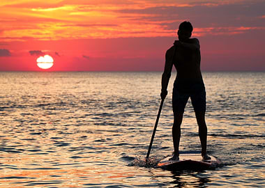 Surfing into the sunset