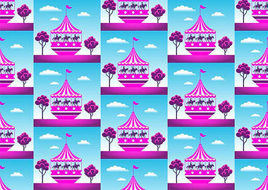 Pink circus ornament