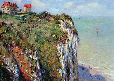 cliff at dieppe by Monet