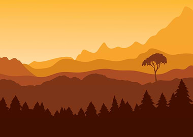 Forest by Sunset Nature