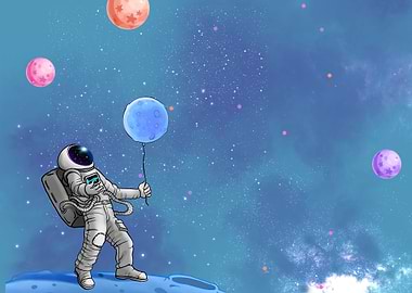 Astronaut Balloons Space