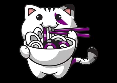 Asexual Pride Kawaii Cat