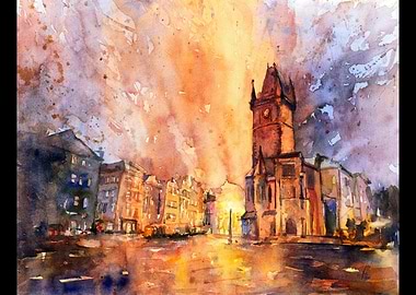 Church Prague Painting