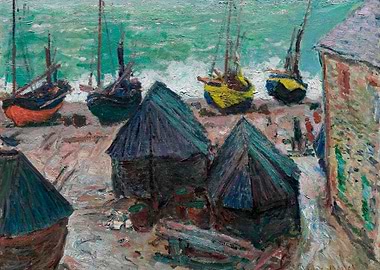 Boats on the Beach Etretat