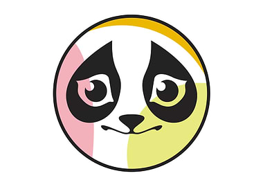 Cute Panda Monoline Pets