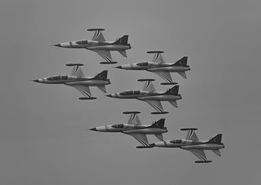 Jet Fighters in formation