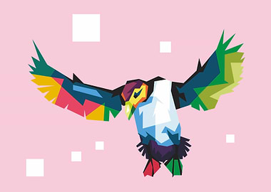 Bird Flying WPAP Popart