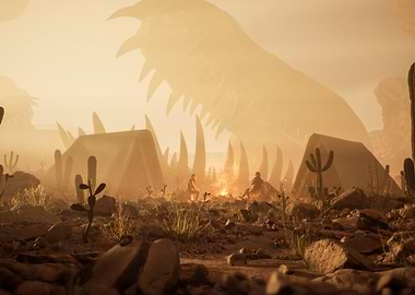 Daytime Camping Scene