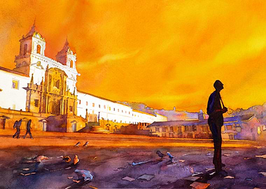 Monastery Quito Painting