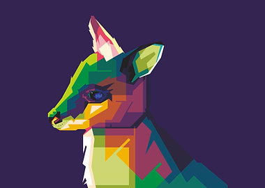 Wpap Deer Portrait Art