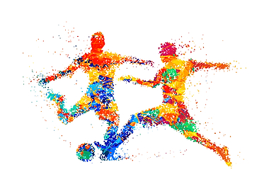 Watercolors Soccer Match