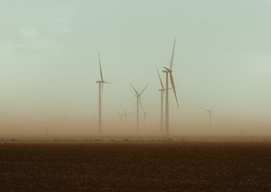Texan foggy landscape