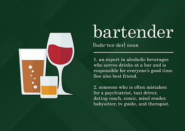 Funny Bartender Definition