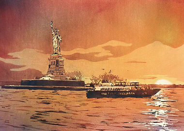 New York Harbor NYC art