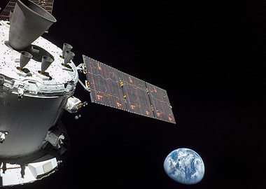 Orion Capsule and Earth