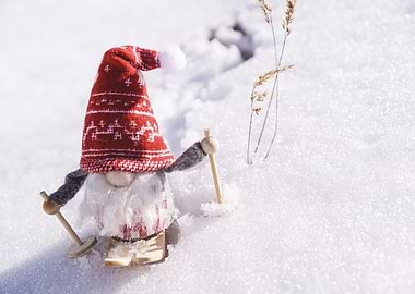 christmas Santa Claus skii