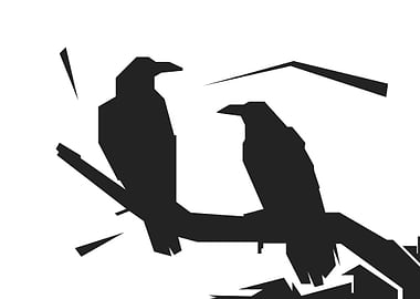 Crow Grayscale artwork