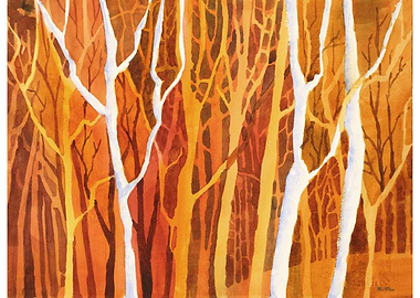 Tree in forest artwork