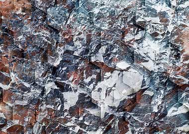 Snowy Rock Abstract