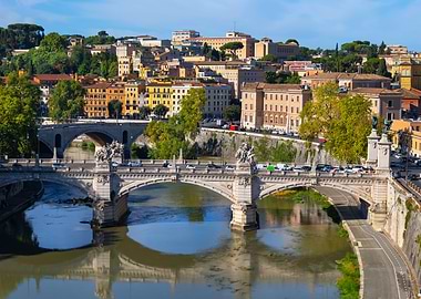 River Tiber In Rome