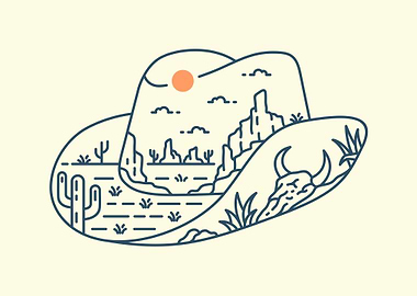 Cowboy Hat Desert Canyon