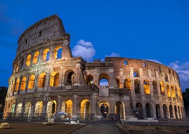 Colosseum At Night In Rome