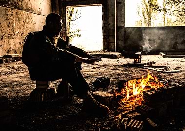 Resting after battle