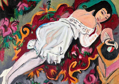 Girl in White Chemise 1914