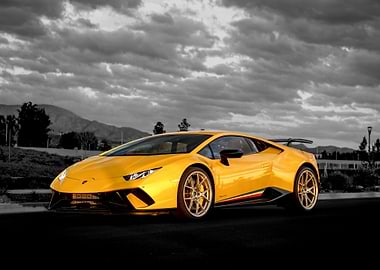 Lamborghini Yellow Poster