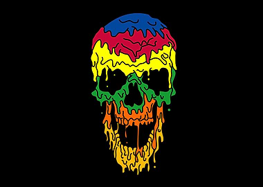 skull pop art