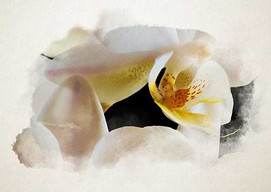Watercolor of an Orchid
